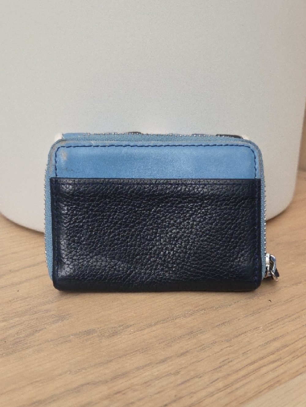 Rare VintageBrighton Barbados Double Flap Trifold Blue & White Leather Wallet - Picture 3 of 14